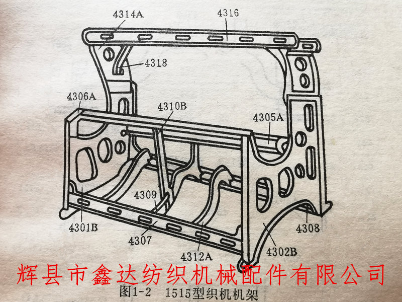 1515型織機機架圖