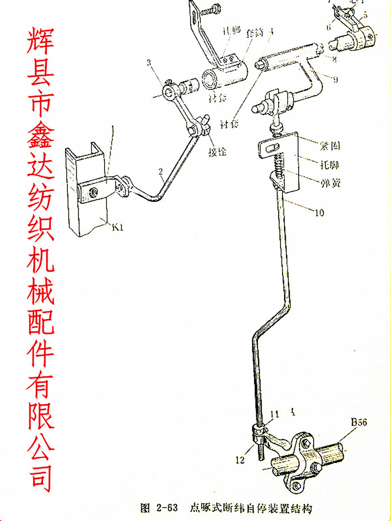 點(diǎn)啄式斷緯停構(gòu)造圖